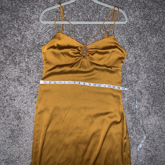 Zara gold silky midi dress - Picture 6 of 6